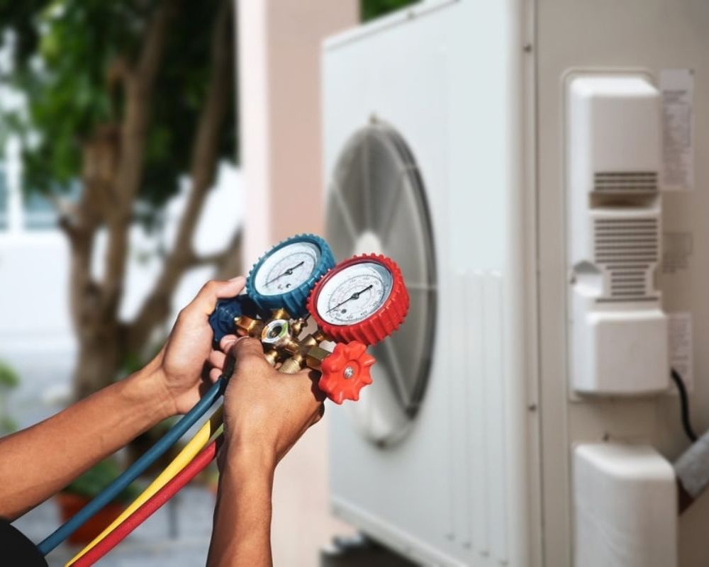 HVAC outdoor condenser unit